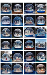 NB-TE048 Inflatable snow globe Christmas bubble house Balloon blowing bounce house for jumping